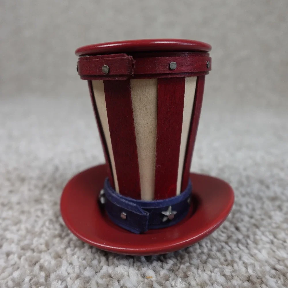 Longaberger 2013 Collector's Club Miniature Uncle Sam's Hat Basket Patriotic Red